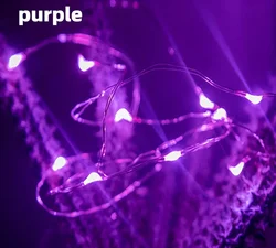 Enchanting Twinkle Fairy Lights - 10m Battery Operated String for Indoor Festival Decor (PURPLE)