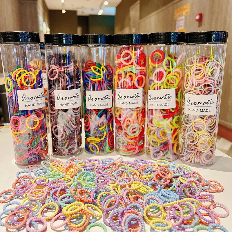 

300/400 Pcs Cute Baby Girls Cute Colors Classic Elastic Hair Bands Children Soft Scrunchies Rubber Bands Kids Hair Accessories