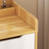 Coiffeuse à couverture rabattable pour chambre à coucher, meubles pour femmes, vanités de maquillage, commode multifonctionnelle moderne, Design avec lumière Led 5
