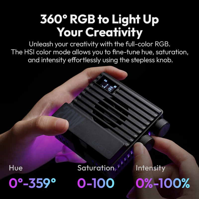 Ulanzi LE20 20W RGB Pocket Light CRI 95+ 2500K-9000K Dimmable Photography LED Video Light for DSLR Camera Vlog Livestreaming 2