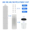 10/20/30/50 PCS Paint Adapter Spray Gun Paint Mixing Cup No-Clean Spray Gun Tank Paint Tank 165/400/600ml Disposable Paint Cup 1