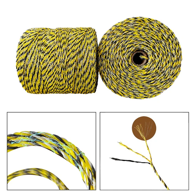 400 M/Tekercs Elektromos Kerítés Poli Huzalkötél A Mezőgazdasági Állatok Számára Ranch Lovak Szarvasmarha -Juhállat -Kerítés Szerszámok - Image 6