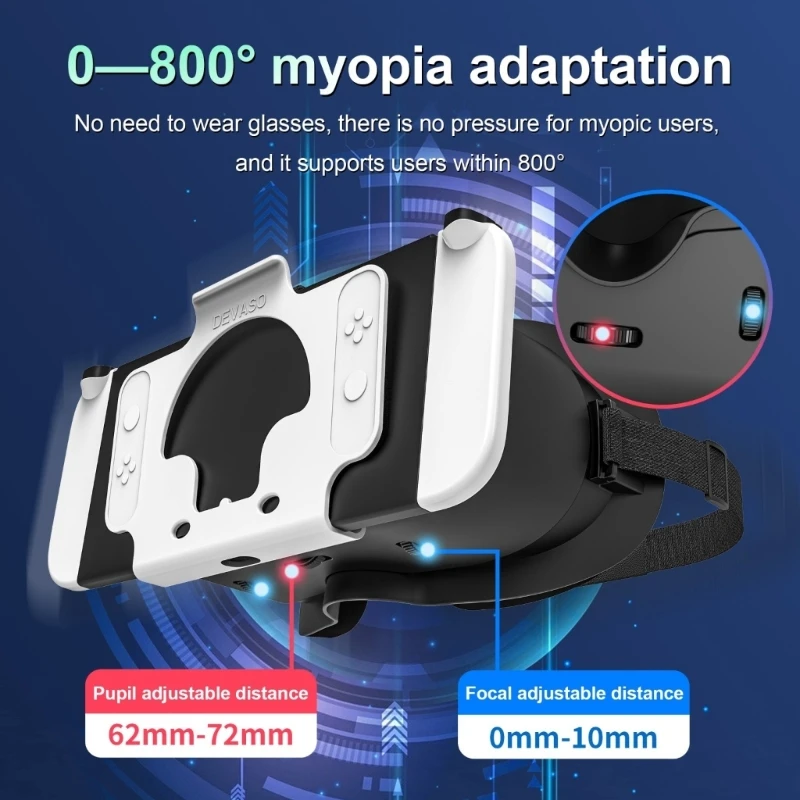 Headsets Glasses For N-Switching &N-SwitchingOLED Switching Adjustable Lens Headband for Users Gaming Enthusiasts H8WD
