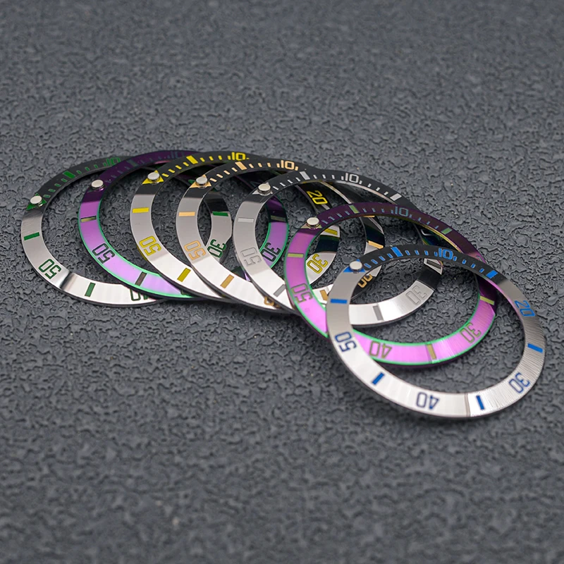 SKX Insert Ring 38 *30.5mm Sloped Aluminum Bezel Insert Fits for SKX007 SKX011 5 SRPD Men Watch Case Modification Mod Parts
