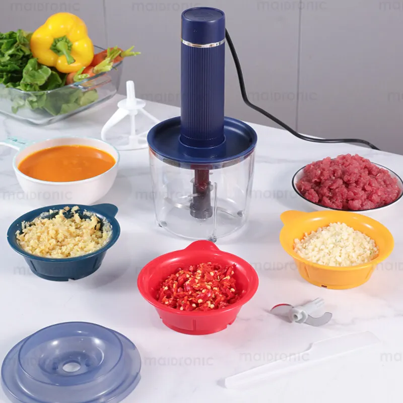 Electric Chopper Household Small Meat Grinder Food Mixer Food Processor Multi-function Seasoning Machine Garlic Pounder