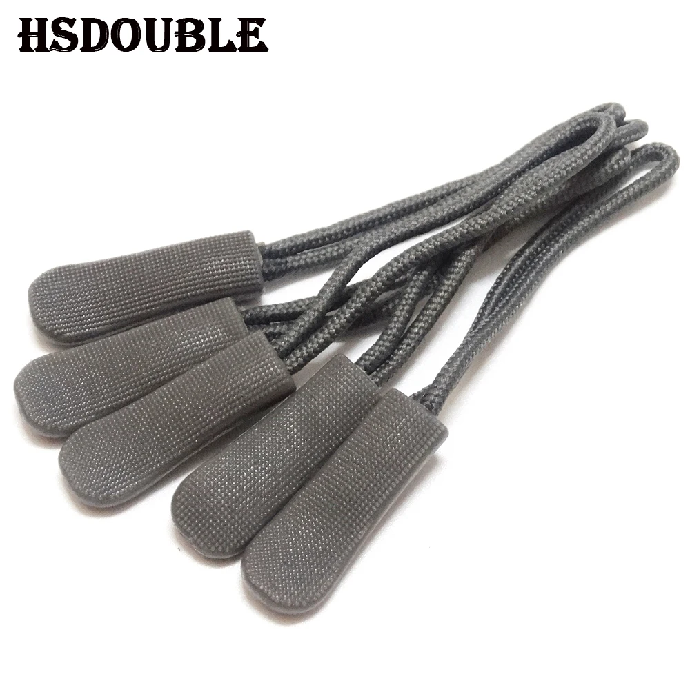 5pcs/pack Mix Color Cord Zipper Pull Strap Lariat Black For Apparel Accessories C0098(MIX)