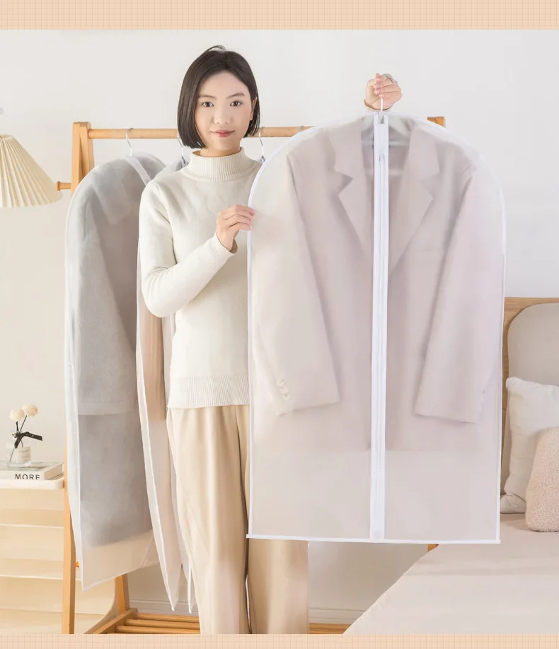 Washable Clothes Hanging Dust Cover Wedding Dress Cover Suit Coat Storage Bag Wardrobe Hanging Clothing Organizers 5PCS clothes storage bag,clothing dust cover,garment covers,wedding dress dust cover