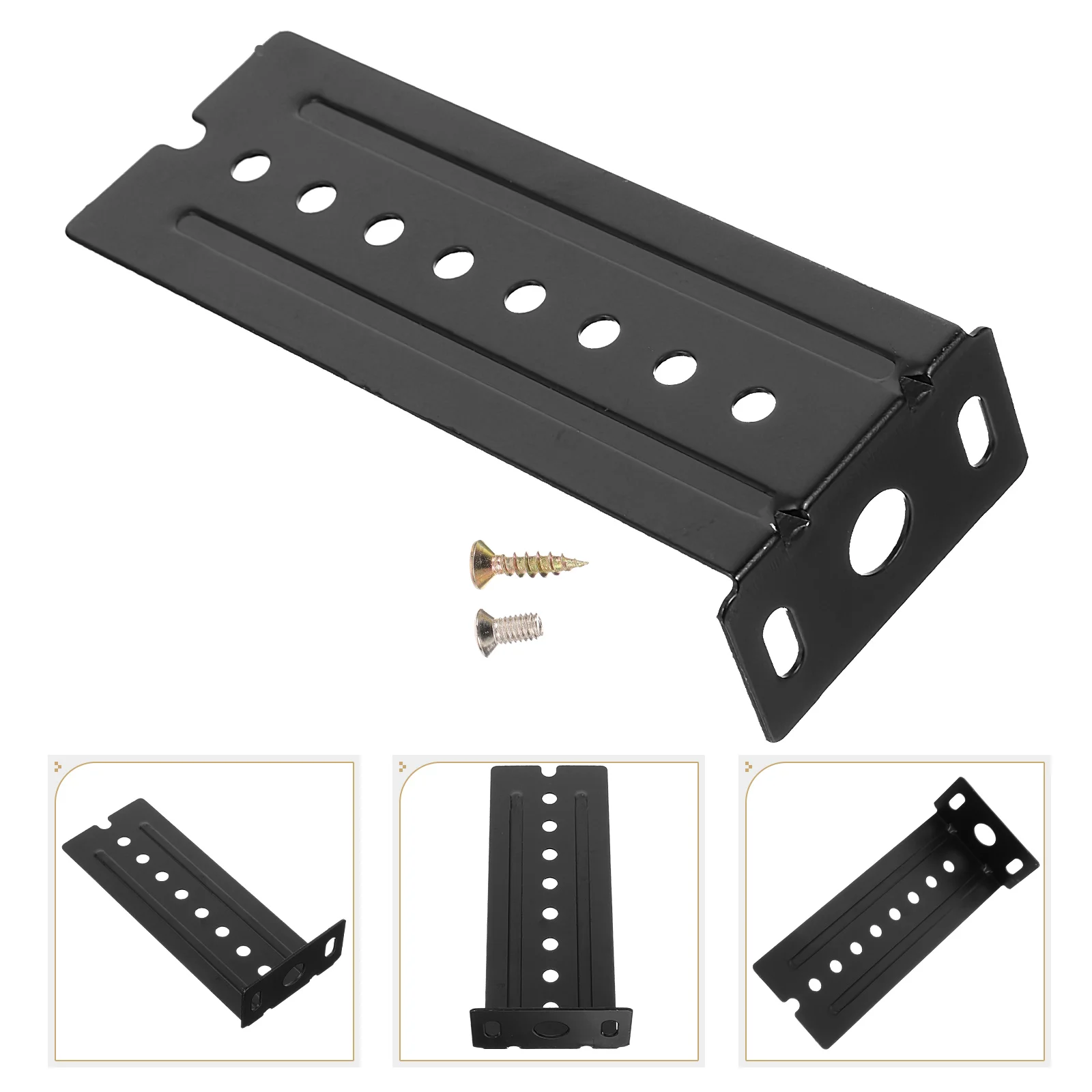 

4 Pcs Slide Rail Lifting Ear Accessories Cabinet Drawer Bracket Track Back Plate
