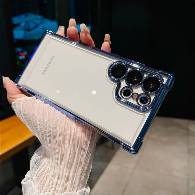 Luxury Transparent Plating Frame Phone Case - Premium Protective Cover