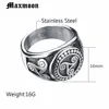 Maxmoon Punk Retro Teen Wolf Midi Ring Triskele Triskelion Allison Argent Stainless Steel Finger Signet Ring For Men Gift 2