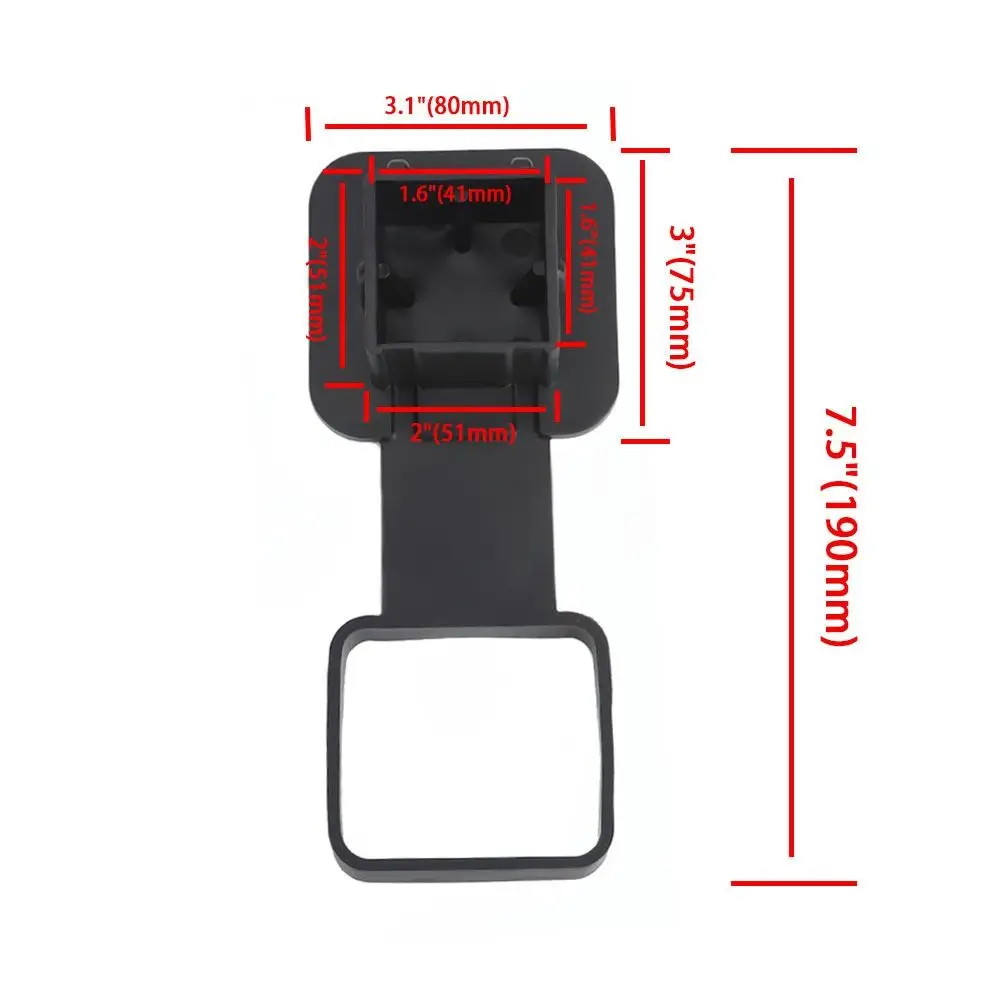 Universal for 2 Inch Receivers Car Plug Cover Rubber Car accessories Trailer Hook Dust Plug Towing Hitch Tube Cover