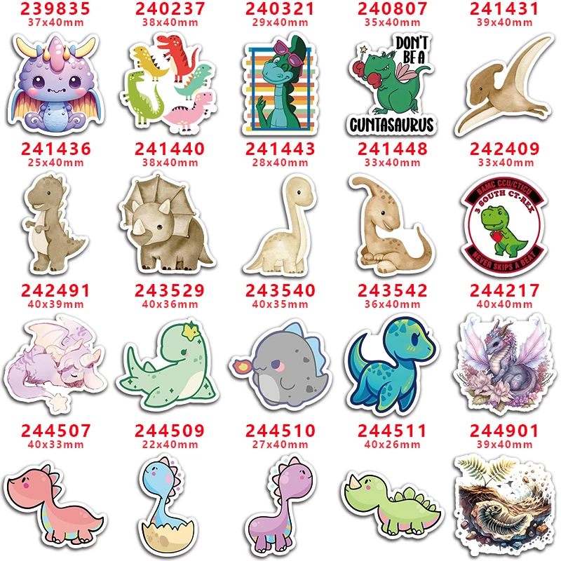 Craft Supplies DIY Cartoon Animal Dinosaur Printed Craft Supplies Sewing Accessories Planar Resins Mold 10 Pieces. PR-239835