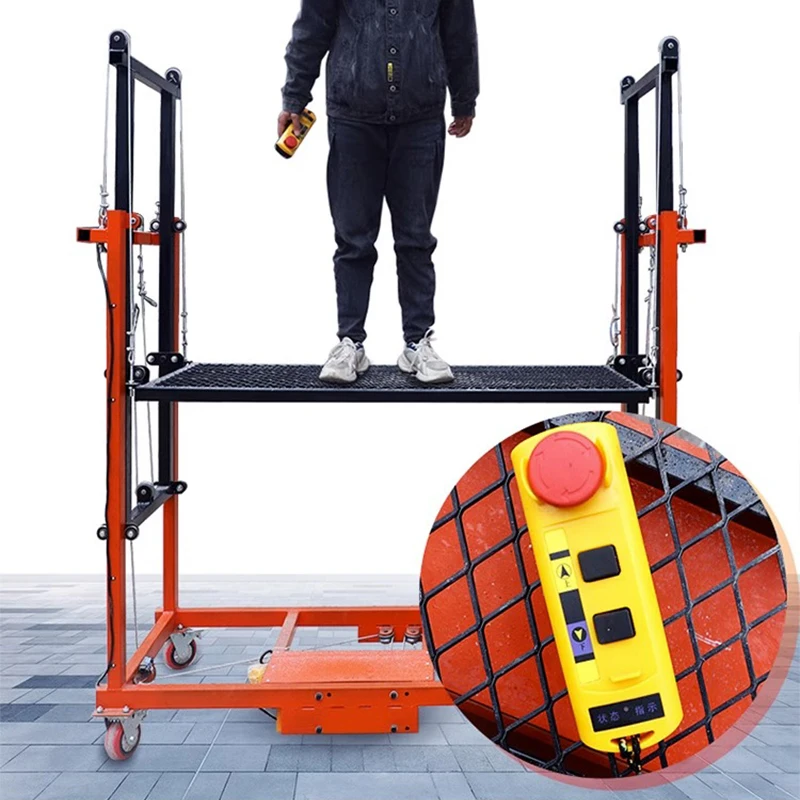 Electric lifting scaffolding 1.5M automatic folding mobile remote control indoor construction site decoration shelf new lift pla - AliExpress