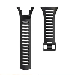Silicone Sport Watchband Bracelet Replacement - 24mm Strap Accessories for 24mm (Black)