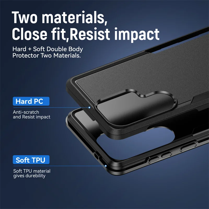 Luxury Shockproof Armor Phone Case - Rugged Hard Back Cover