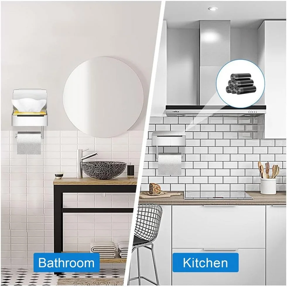 Toilet Paper Holder Wet Wipe Case Wet Wipes Case Wet Wipes Box Toilet Paper Holder with Shelf Flushable Wipes Dispenser Bathroom Wipe Storage Keep Wipes Hidden