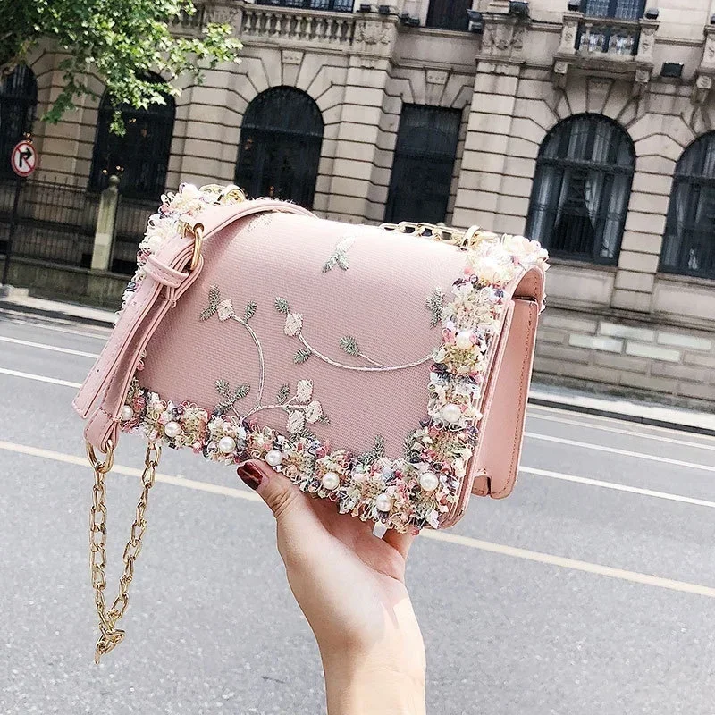 Women Floral Mini Chain Bag Shoulder Bag Tote Purse Handbag | eBay