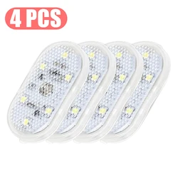 Mini Touch-Activated USB Rechargeable LED Light - Magnetic Reading Lamp (White 4pcs)