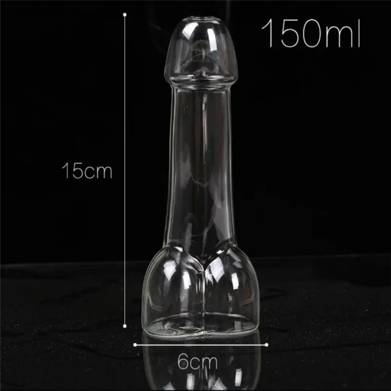 Penis Transparent Cocktail Glass Fun Creative Wine Glass Genital Dick Cocktail Bar Decoration Bachelor Party Beverage Set