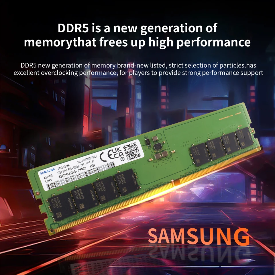 SAMSUNG DDR5 Memory RAM Desktop Memoria 8GB 16GB 32GB 4800 5600MHz