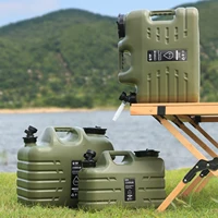 11L/12L/18L/25L Camping Water Container with Faucet Water Bottle Storage Faucet Outdoor Water Bag PE Bucket Drinking 대형물통 1