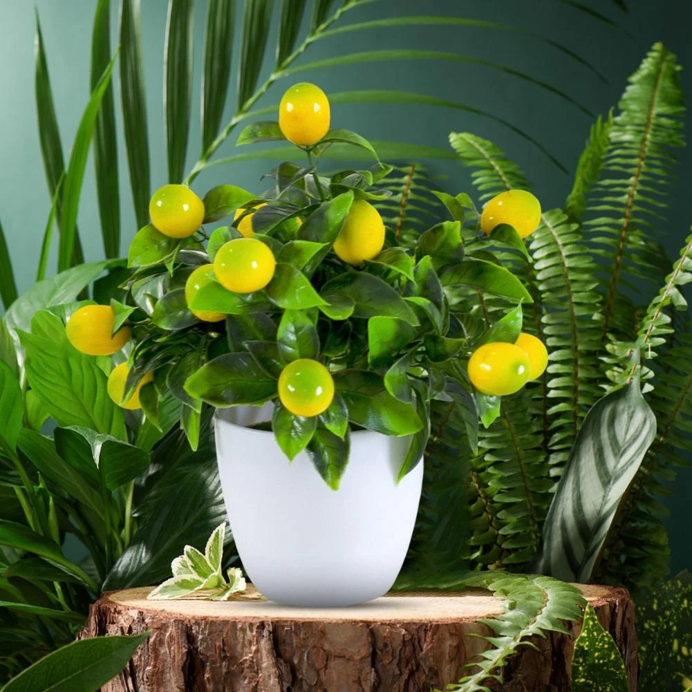 Artificial Lemon Plant Plant Lemons Home Potted Lemon Plant Lemon