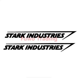 Fuwo Trading Stark Industries – autocollants à rayures pour carrosserie de voiture, en PVC vinyle, autocollants décoratifs pour carrosserie de fenêtre de voiture, accessoires Anti UV 