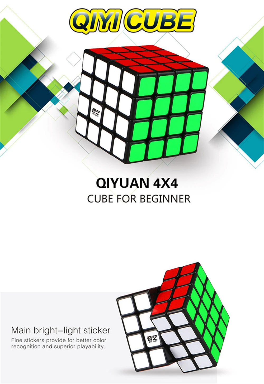 Qiyi Gioco Da Tavolo Cubo Di Rubik Qiyuan W 4x4 Multicolor