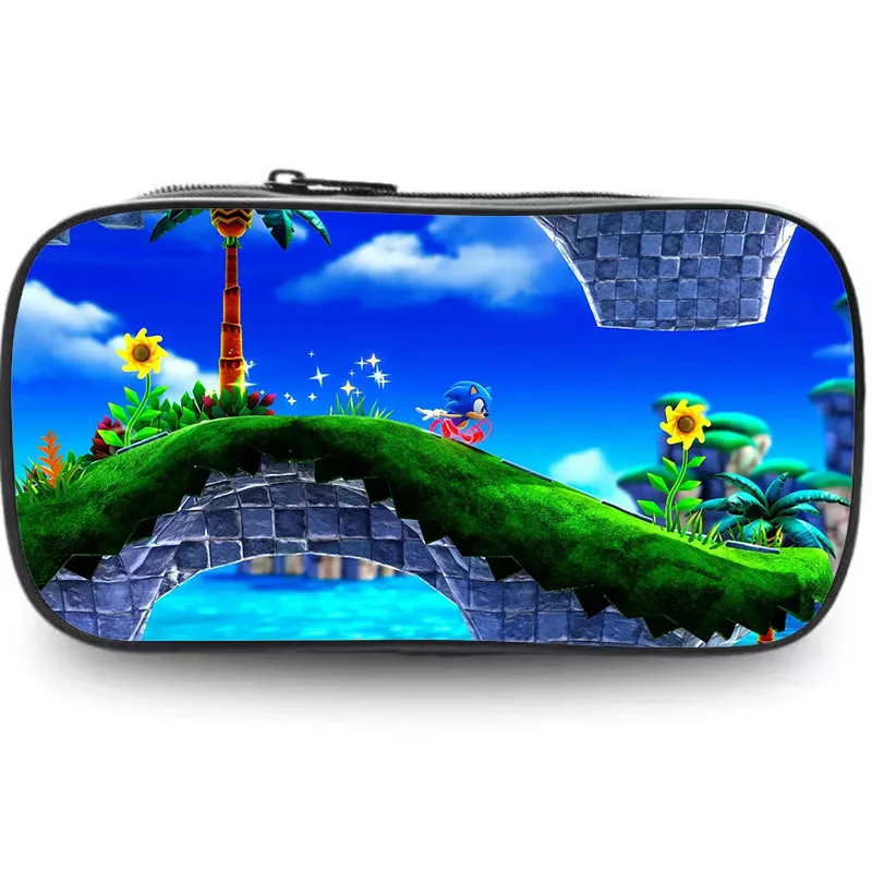 Sonic Large Capacity Multi-Functional Waterproof Pencil Case for Students - Oxford Fabric Bag