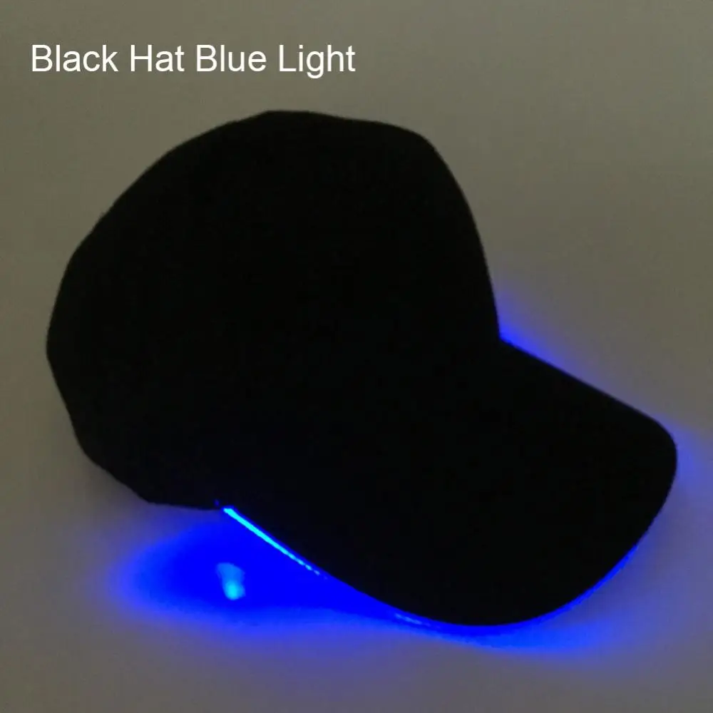 Peaked Cap Cap Fashion Hat Unisex Solid Color LED Luminous Baseball Christmas Party Peaked Cap