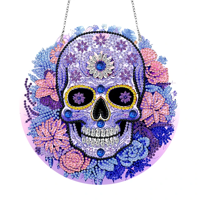 DIY Diamond Suncatchers Pendants Rhinestone Diamond Art Window Special  Shape Double Side Skull for Adults Kids Home Window Decor - AliExpress