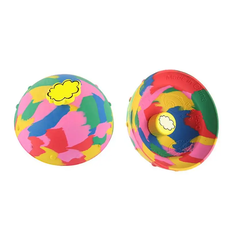 

Creative Elastic Toy Camouflage Bounce Bowl Soft Hip Hop Jumping Creativity Outdoor Game Christmas Gift Anti Stress Toy