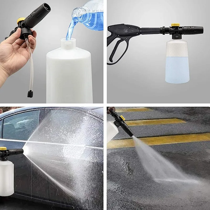 750ML Snow Foam Lance Car Soap Foam Generator High Pressure Washers For Karcher K2 K3 K4 K5 K6 K7 Adjustable Sprayer Nozzle 4