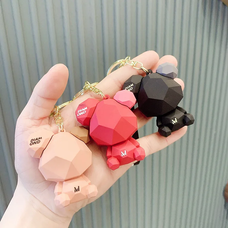 Little Bear Cute Doll Keychain Silicone Car Couple Doll Small Pendant Small Gift Pendant Wholesale Keychain 3