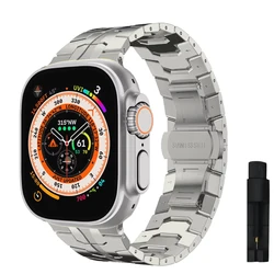 Luxury Titanium Color Stainless Steel Watch Band, Ultra-Premium Metal Strap for S10-42mm-38-40-41mm (Starlight)