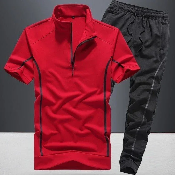 thumbnail image 1 of Camiseta lisa para hombre, ropa para hombre, sin logotipo, pantalones de chándal, conjuntos deportivos, sudadera, chándal de lujo, elegante, 5xl, XL, 1 of 5