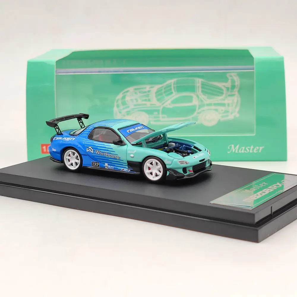 Master 1/64 Rx-7/Rx7 Fd3S Rocket Bunny Amamiya Gulf Diecast Models Toys Car Miniature Vehicle Hobby Collection Gifts
