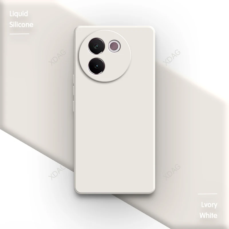 Liquid Silicone Shockproof Phone Case with Lens Protection - Fashionable Soft Back Cover