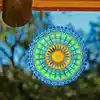 Wind Spinners Mandala 3D Hanging Wind Chimes Metal Sculptures Reflective Flower Catcher Outdoor Garden Decor Kinetic Yard Art 1