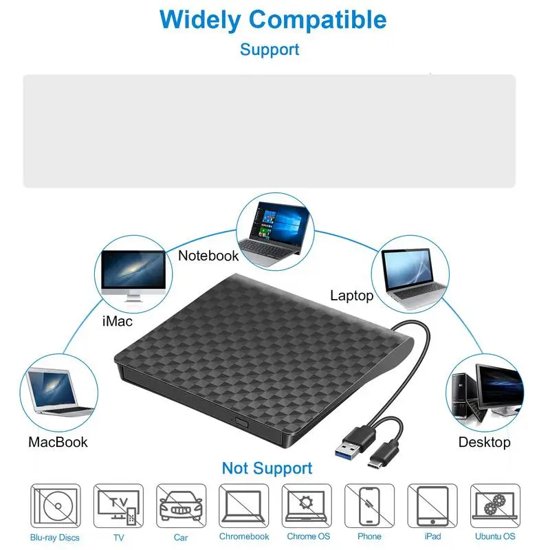Backup Hard Drive External Portable USB Type C External Hard Drive Shockproof Multifunctional High Speed Data Recorder Low Noise