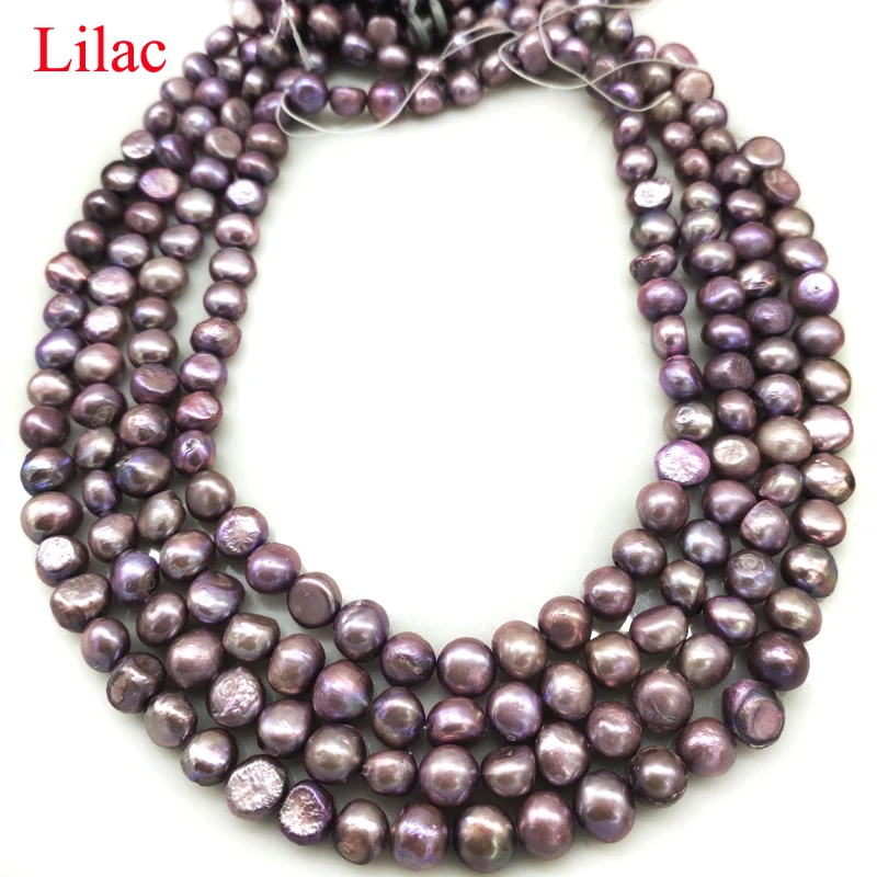 

16 дюймов 9-10 мм сиреневый натуральный барокко Nugget Pearl Loose Strand