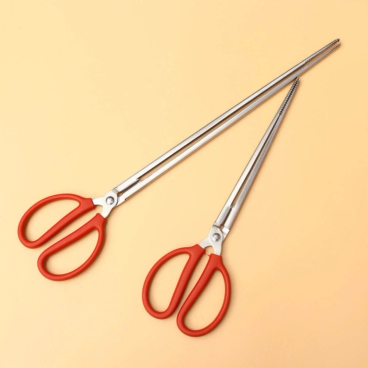 2 PCS Mud Fish Clamp Scissor Tongs Stainless Steel Clip Tools Garbage up Scissors Pliers