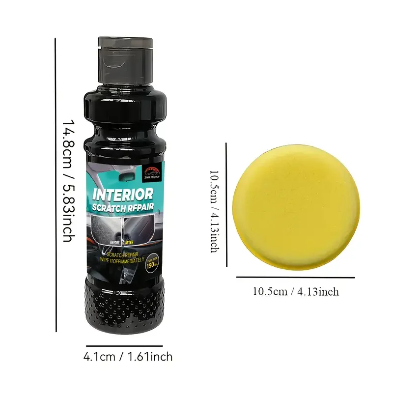 ZHILIGUAN Crystal Clear Car Plastic Restorer Paste, for Auto Interior & Panel Renewal, with Wax Coating Agent 2