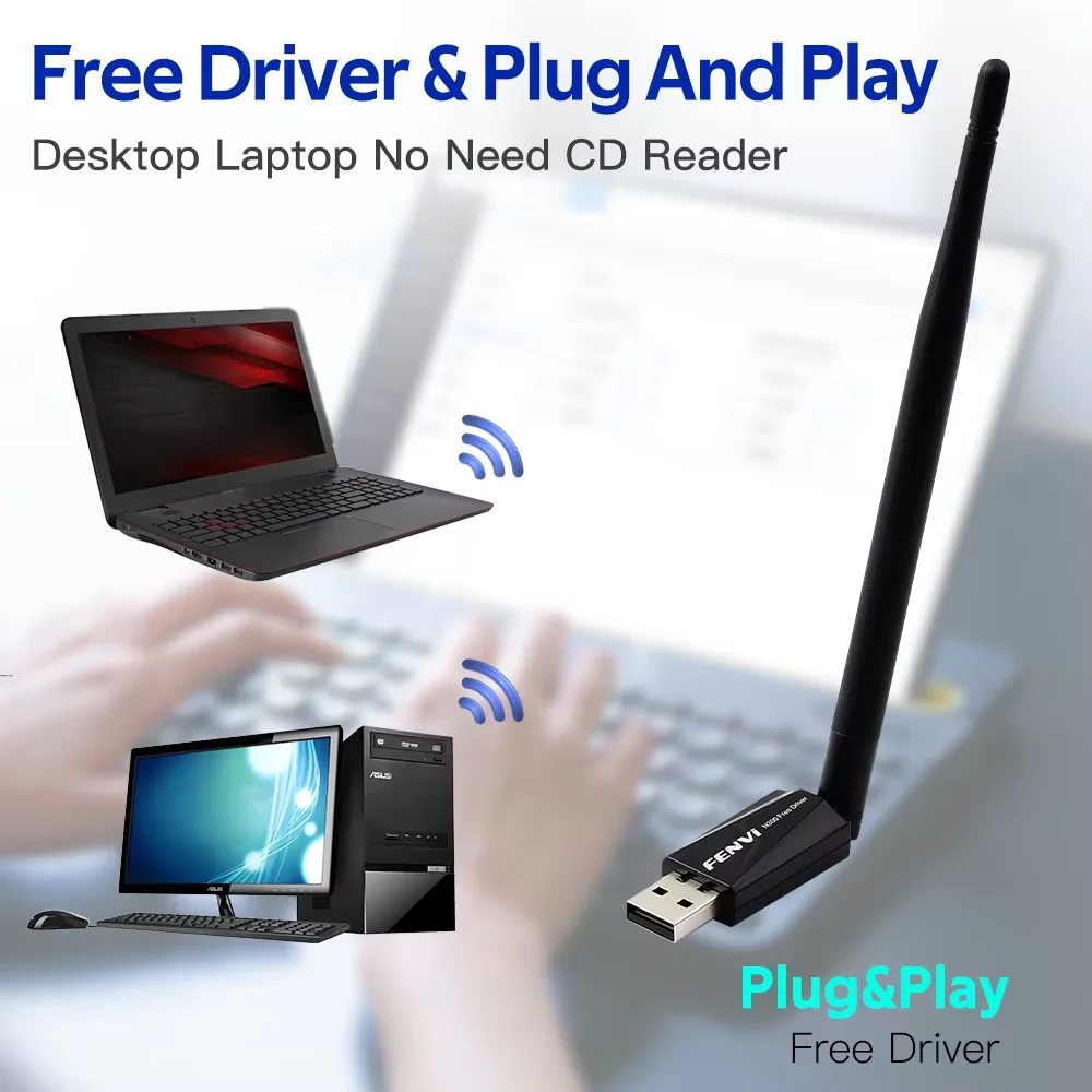 650M USB WiFi 어댑터 듀얼 밴드 2.4G 5.8G 고이득 안테나 RTL8811CU 무선 네트워크 카드 PC 노트북 Windows 10 11용