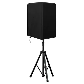 Cubierta antipolvo para altavoz de tela Oxford, cubierta protectora impermeable para audio Multimedia de metal, 210D, tela Oxford negra y plateada