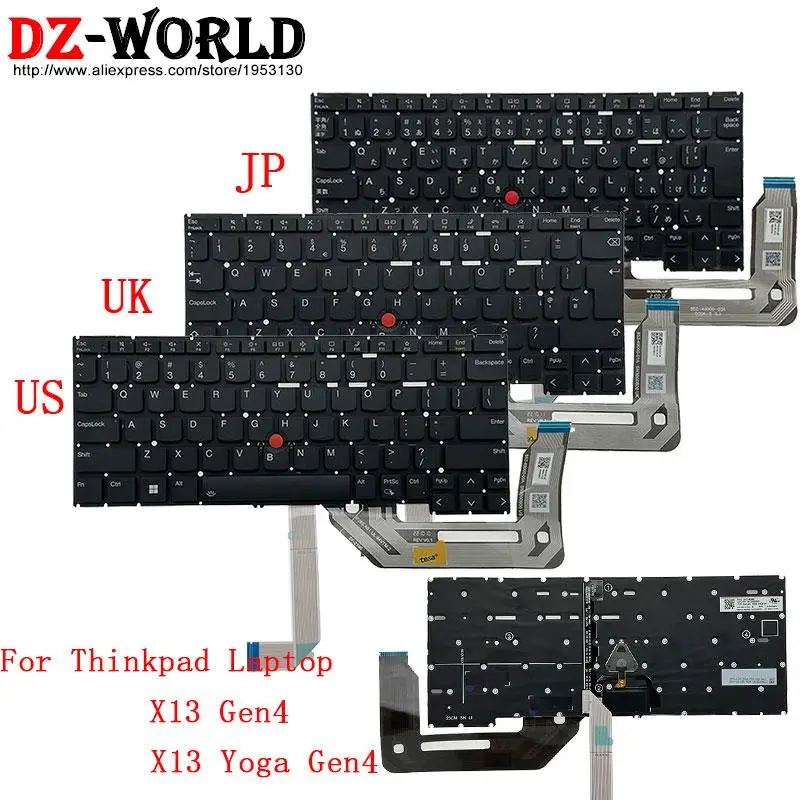 Inglês Jpjaponês Teclado Retroiluminado para Lenovo Thinkpad X13 Yoga Gen4 g4 Laptop Sn21j80889 Sn21j80913 Sn21j80915 us uk