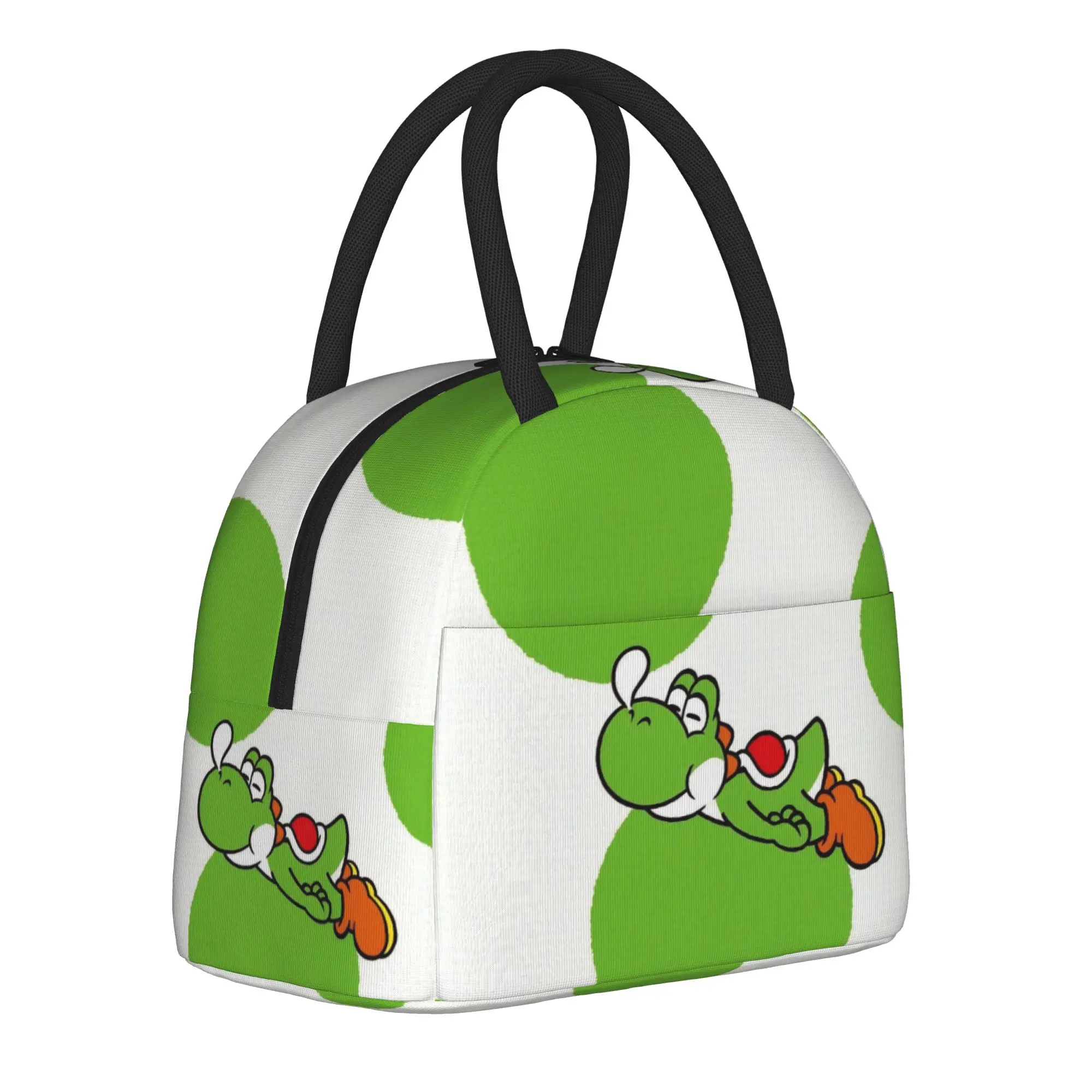 요시 마리오 게임 보온 도시락 가방 쿨러백 재사용 가능 대형 토트 도시락 가방..