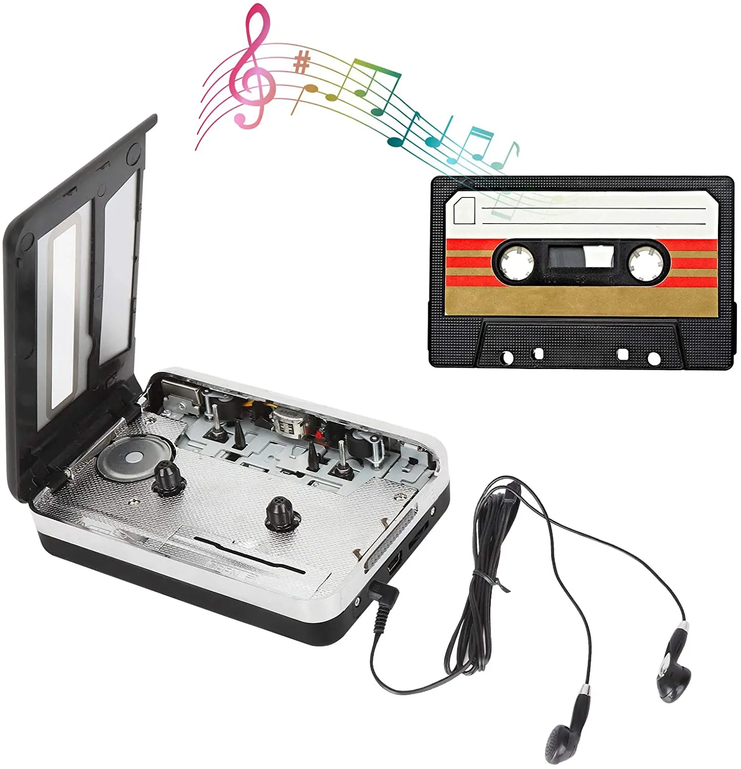 

Newest Professional Audio Cassette Player Recorders Tape Walkman USB to MP3 Converter