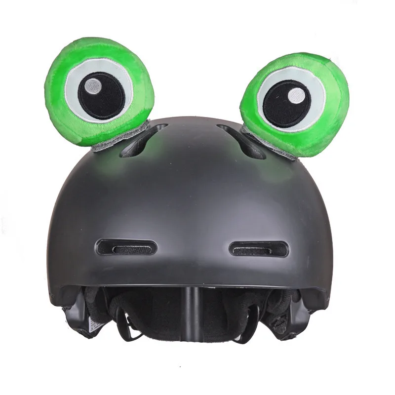 Cartoon Frog Ears For Helmet Cute Crown Decoration Double-Sided Adhesive Installation Ski Helmet Decor (Helmet Not Included)