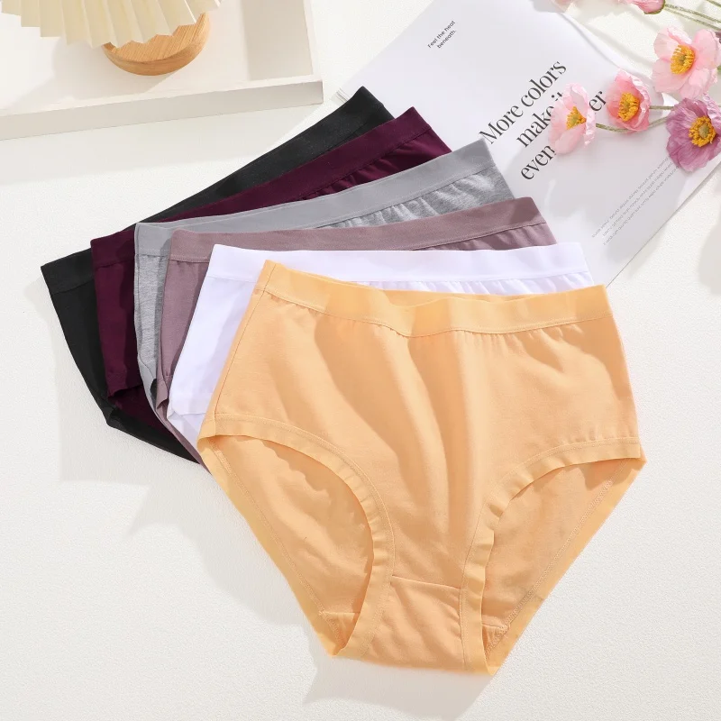 Cotton Seamless Panties - High Waist Briefs With Elastic Waistband | Breathable Women Underwear